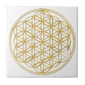 LEVENSSTROOM - goud Tegeltje (Voorkant)