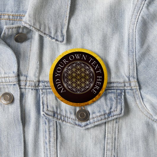 LEVENSSTROOM - goudzilver Ronde Button 7,6 Cm (In situ)