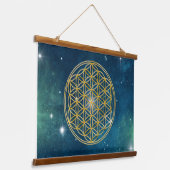 LEVENSSTROOM - Heilige Geometrie Golden Style Hangend Wandkleed (Gebogen)