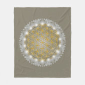 LEVENSSTROOM - Heilige Geometrie Licht 1 Fleece Deken (Voorkant)