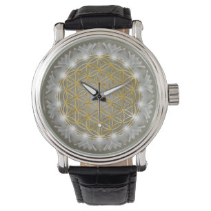 LEVENSSTROOM - Heilige Geometrie Licht 1 Horloge