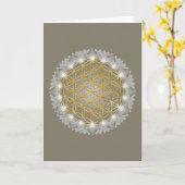 LEVENSSTROOM - Heilige Geometrie Licht 1 Kaart (Gele Bloem)