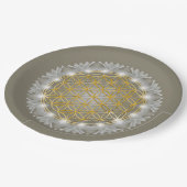 LEVENSSTROOM - Heilige Geometrie Licht 1 Papieren Bordje (Gekanteld)