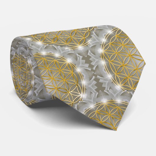 LEVENSSTROOM - Heilige Geometrie Licht 1 Stropdas (Opgerold)