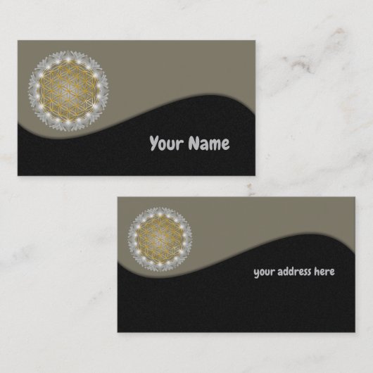 LEVENSSTROOM - Heilige Geometrie Licht 1 Visitekaartje (Voorkant / Achterkant)