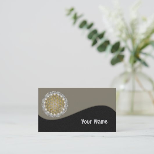 LEVENSSTROOM - Heilige Geometrie Licht 1 Visitekaartje (Staand voorkant)