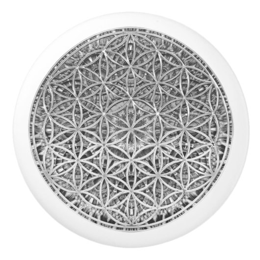 LEVENSSTROOM - Medal Silver Keramische Knop (Voorkant)