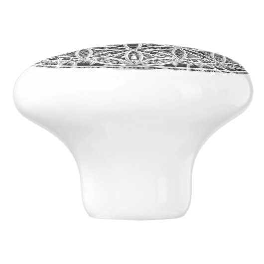 LEVENSSTROOM - Medal Silver Keramische Knop (Zijkant)