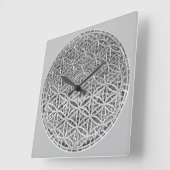 LEVENSSTROOM - Medal Silver Vierkante Klok (Hoek)