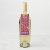 LEVENSSTROOM - rood goudpatroon Flessenhanger (Op fles)