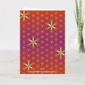 LEVENSSTROOM - rood goudpatroon Kaart (Achterkant)