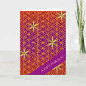 LEVENSSTROOM - rood goudpatroon Kaart (Voorkant)