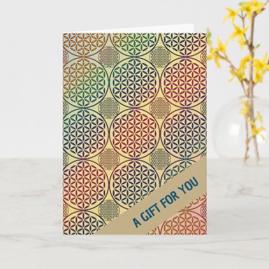 LEVENSSTROOM - roosterpatroon 1 Kaart (Gele Bloem)