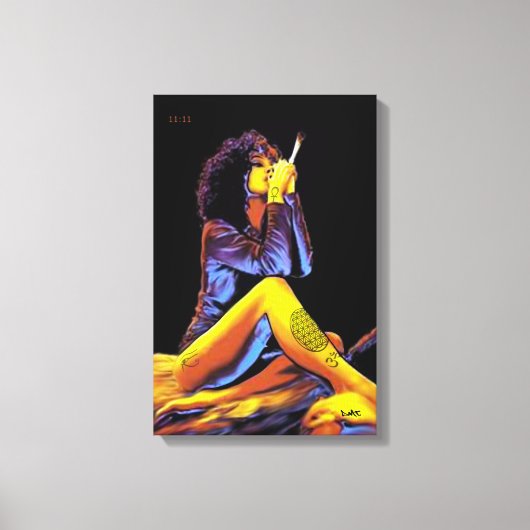 LEVENSSTROOM TATTOO DMT SPIRITUELE GRAFFITI RETRO CANVAS AFDRUK (Voorkant)