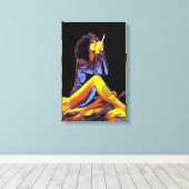 LEVENSSTROOM TATTOO DMT SPIRITUELE GRAFFITI RETRO CANVAS AFDRUK (Insitu (Houten vloer))