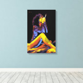 LEVENSSTROOM TATTOO DMT SPIRITUELE GRAFFITI RETRO CANVAS AFDRUK (Insitu (Houten vloer))