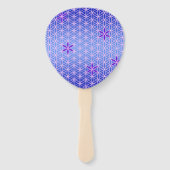 LEVENSSTROOM - violet roze patroon Handwaaier (Achterkant)