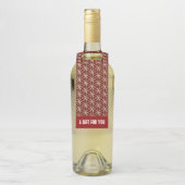 LEVENSSTROOM - wit goudpatroon Flessenhanger (Op fles)