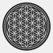 LEVENSSTROOM - wit Ronde Sticker (Voorkant)