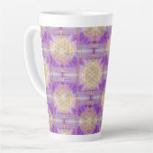 LEVENSSTROOM - Yantra naadloos patroon Latte Mok (Linkerhoek)