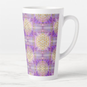 LEVENSSTROOM - Yantra naadloos patroon Latte Mok