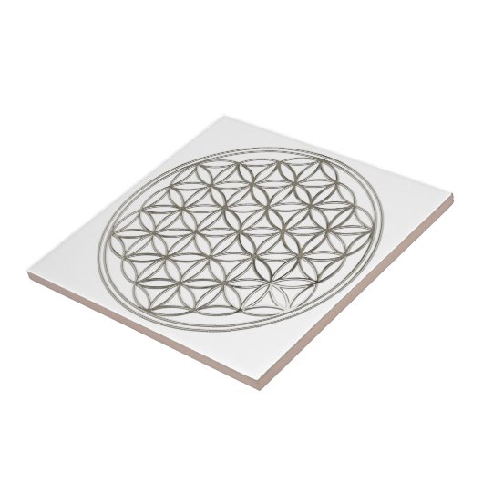 LEVENSSTROOM - zilver Tegeltje (Zijkant)