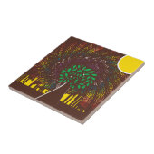 Levensstructuur in kleuren tegeltje (Zijkant)