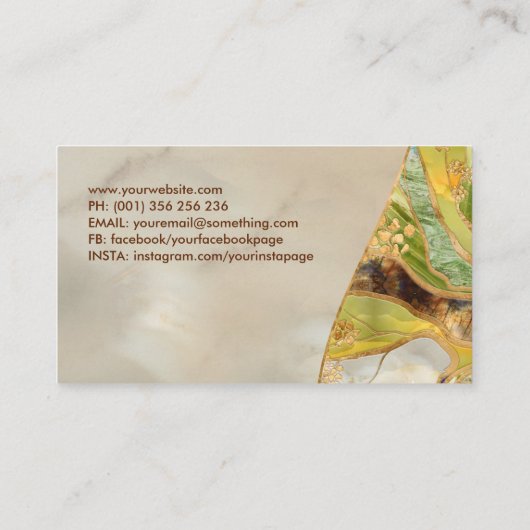 Levensstructuur - Minerale en marmertexturen Visitekaartje (Achterkant)