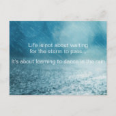 Levensstruiken Inspirerend Quote Rain Foto Briefkaart (Voorkant)