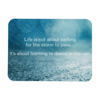 Levensstruiken Inspirerend Quote Rain Foto Magneet