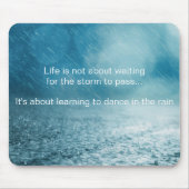 Levensstruiken Inspirerend Quote Rain Foto Muismat (Voorkant)