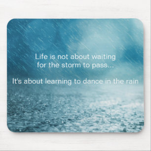 Levensstruiken Inspirerend Quote Rain Foto Muismat