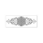 Levenstempelbloem -  ornamenten zwart 1 rubberstempel (Afrduk)