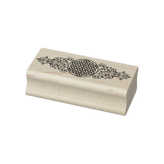 Levenstempelbloem -  ornamenten zwart 1 rubberstempel (Stempel)