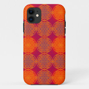 Levenstempelpatroon - oranje roze Case-Mate iPhone case