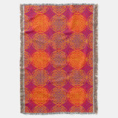 Levenstempelpatroon - oranje roze deken (Voorkant Verticaal)