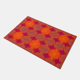 Levenstempelpatroon - oranje roze deurmat