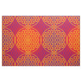 Levenstempelpatroon - oranje roze stof (Fat Quarter)