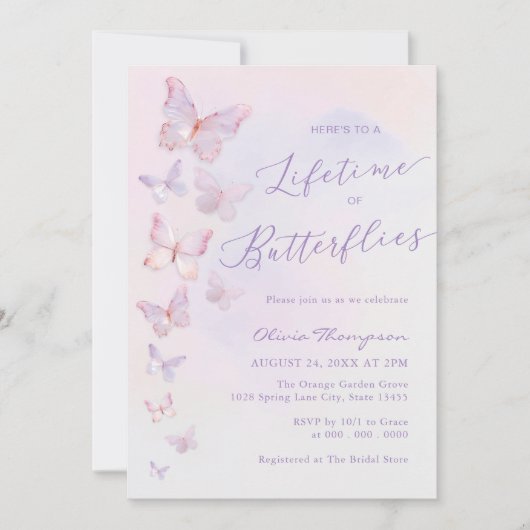 Levenstijd van vlinders Vrijgezellenfeest Kaart (Voorkant)