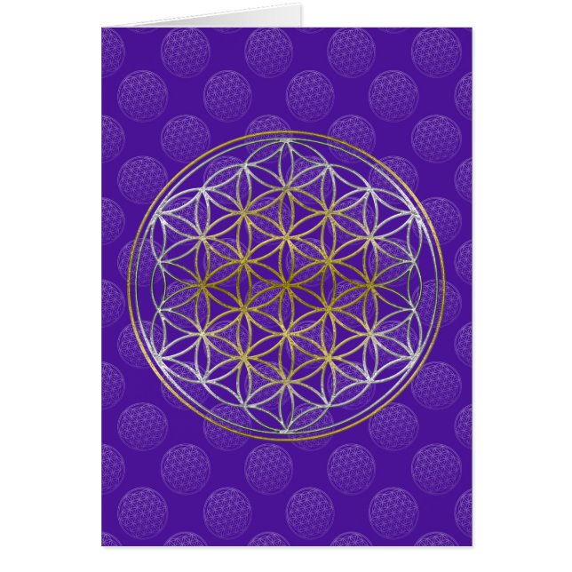Levenstralen / Blume des lebens - patroonviolet (Voorkant)