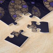 Levenstralen in Lotus Dot Kunstappels en goud Legpuzzel (Zijkant)