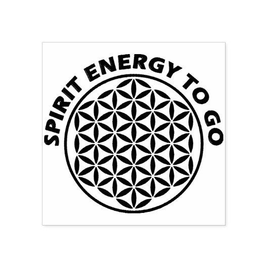 Levenstralen - zegels - gedistilleerde energie om  rubberstempel (Afrduk)