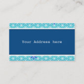 Levenstrook - zegel naadloos patroon - cyaan visitekaartje (Achterkant)