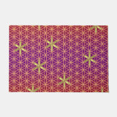 Levenstrook - zegel naadloos patroon - rood goud deurmat (Voorkant)