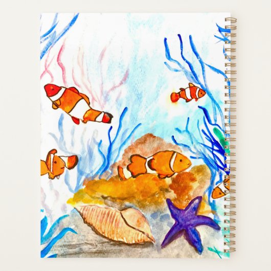 Levensvatbaar voor zee - schattig koraalrif - naam planner (Achterkant)