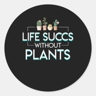 Levensvatbare Plant zonder Plant Ronde Sticker