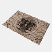 Levensvatboom - met een houten ravlies deurmat (Schuin)