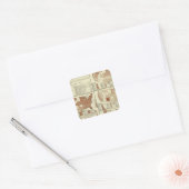 levensverwachting voor mannen vierkante sticker (Envelop)