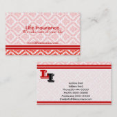 Levensverzekering Rood- en Witte Visitekaartjes (Voorkant / Achterkant)