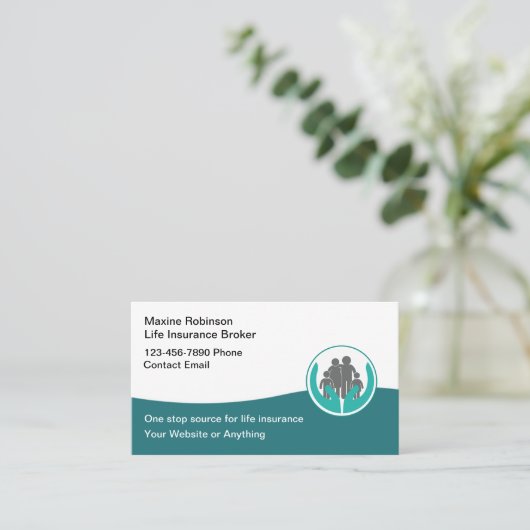 Levensverzekeringen Moderne Visitekaartjes (Staand voorkant)